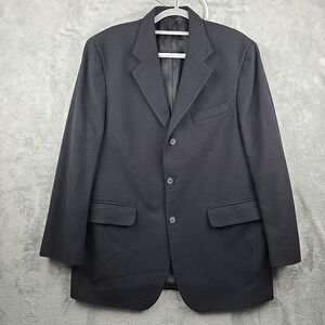 Brooks Brothers Sport Coat Jacket Mens 40R Black Cashmere Wool‎ Knit Cocktail